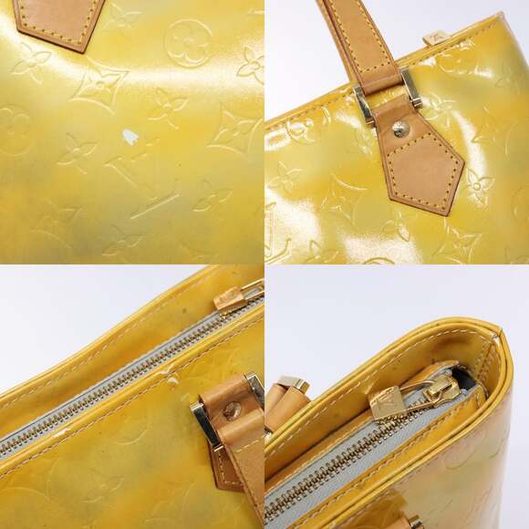 LOUIS VUITTON Monogram Vernis Houston Hand Bag Gris M91053 - Picture 11 of 13